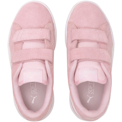 PUMA Smash v2 Suede PS Kinder Sneaker mit Klettverschluss pink lady/puma white 31