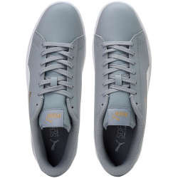 PUMA Smash v2 Leder Sneaker quarry/puma white/puma team gold 38.5