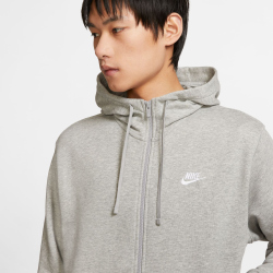 NIKE Sportswear Club French Terry Trainingsanzug mit Kapuze dark grey heather/matte silver XS