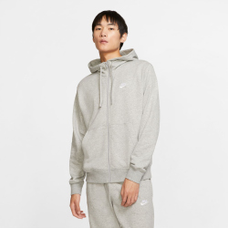 NIKE Sportswear Club French Terry Trainingsanzug mit Kapuze dark grey heather/matte silver XS