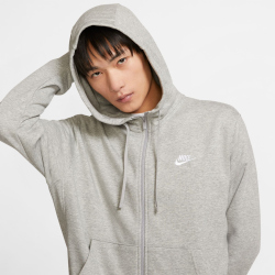 NIKE Sportswear Club French Terry Trainingsanzug mit Kapuze dark grey heather/matte silver XS