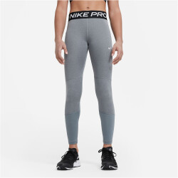 NIKE Pro Leggings Mädchen carbon heather/white XS...