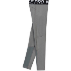 NIKE Pro Leggings Mädchen carbon heather/white XS (122-128 cm)