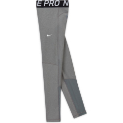 NIKE Pro Leggings Mädchen carbon heather/white XS (122-128 cm)