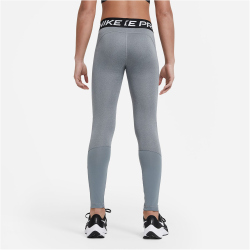 NIKE Pro Leggings M&auml;dchen carbon heather/white XL (156-166 cm)