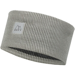 BUFF Crossknit Stirnband Damen solid light grey