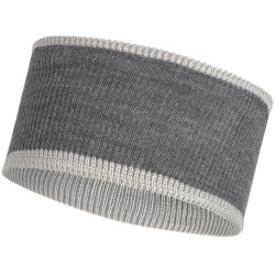 BUFF Crossknit Stirnband Damen solid light grey