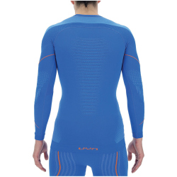 UYN Evolutyon langarm Funktionsshirt Herren lapis blue/blue/orange shiny XXL