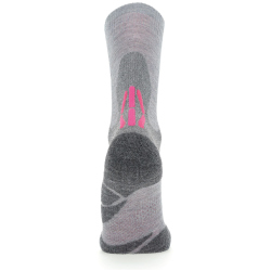 UYN Merino Mid Trekkingsocken doppellagig Damen light grey/pink 35-36
