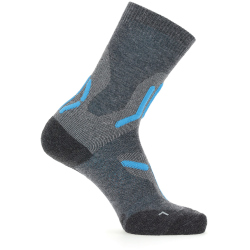 UYN Merino Mid Trekkingsocken doppellagig Damen mid grey/turquoise 35-36