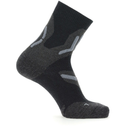 UYN Trekkingsocken Merino doppellagig Herren black/grey 35-38