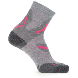 UYN Trekkingsocken Merino doppellagig Damen light grey/pink 35-36