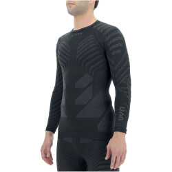 UYN Resilyon langarm Funktionsshirt mit Rundhals Herren black/anthracite S/M