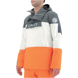 UYN Natyon Flag Skijacke 1/2-Zip Herren iron gate/blanc/scarlet ibis XXL