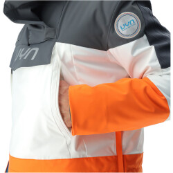 UYN Natyon Flag Skijacke 1/2-Zip Herren iron gate/blanc/scarlet ibis XXL