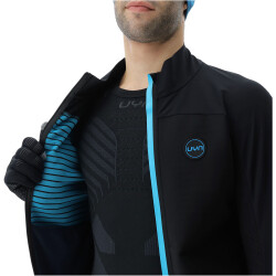 UYN Cross Country Coreshell Skijacke Herren black/black/turquoise S