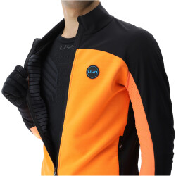 UYN Cross Country Coreshell Skijacke Herren orange fluo/black/turquoise S
