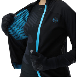 UYN Cross Country Coreshell Skijacke Damen black/black/turquoise S