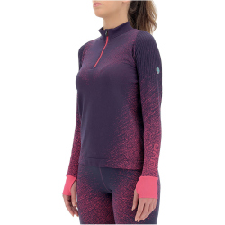UYN Exceleration langarm Laufshirt Damen plum/pink yarrow XS