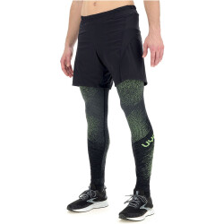 UYN Exceleration 2in1 Laufshorts Herren black/yellow fluo XL