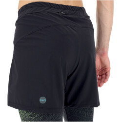 UYN Exceleration 2in1 Laufshorts Herren black/yellow fluo XL