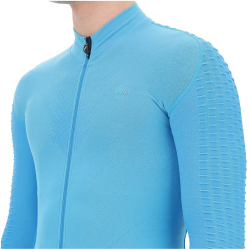 UYN Airwing Winter langarm Fahrradtrikot Herren turquoise/black XXL
