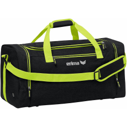 erima Squad Sporttasche schwarz melange/lime M (50 Liter)