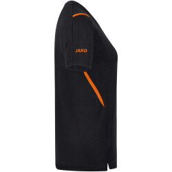 JAKO Challenge Trainingsshirt Damen schwarz meliert/neonorange 34