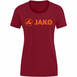 JAKO Promo T-Shirt Damen weinrot/neonorange 34