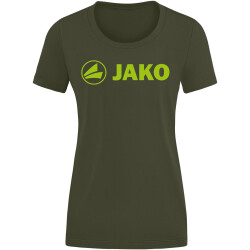 JAKO Promo T-Shirt Damen khaki/neongrün 34