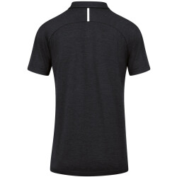 JAKO Challenge Poloshirt Damen schwarz meliert/weiß 34
