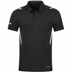 JAKO Challenge Poloshirt schwarz meliert/wei&szlig; L