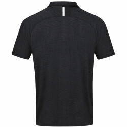 JAKO Challenge Poloshirt schwarz meliert/weiß M