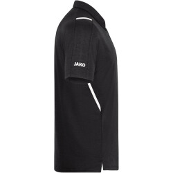 JAKO Challenge Poloshirt schwarz meliert/weiß M