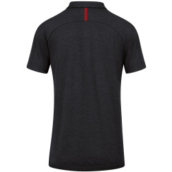 JAKO Challenge Poloshirt Damen schwarz meliert/rot 34