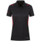 JAKO Challenge Poloshirt Damen schwarz meliert/rot 34