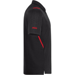 JAKO Challenge Poloshirt schwarz meliert/rot 3XL