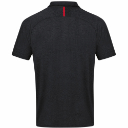 JAKO Challenge Poloshirt schwarz meliert/rot L