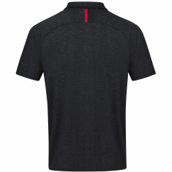 JAKO Challenge Poloshirt schwarz meliert/rot M