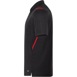 JAKO Challenge Poloshirt schwarz meliert/rot M