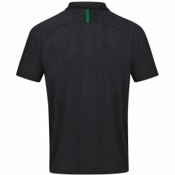 JAKO Challenge Poloshirt schwarz meliert/sportgrün M