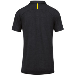 JAKO Challenge Poloshirt Damen schwarz meliert/citro 34