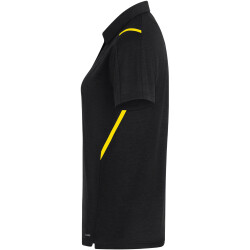 JAKO Challenge Poloshirt Damen schwarz meliert/citro 34