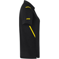 JAKO Challenge Poloshirt Damen schwarz meliert/citro 34