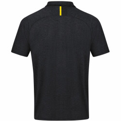 JAKO Challenge Poloshirt schwarz meliert/citro M
