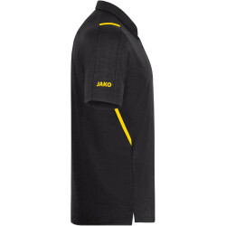 JAKO Challenge Poloshirt schwarz meliert/citro M