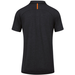 JAKO Challenge Poloshirt Damen schwarz meliert/neonorange 34