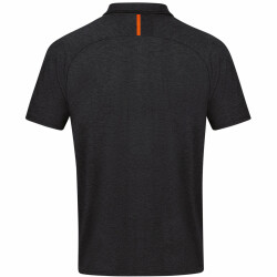 JAKO Challenge Poloshirt schwarz meliert/neonorange 3XL