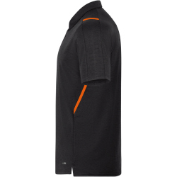 JAKO Challenge Poloshirt schwarz meliert/neonorange M