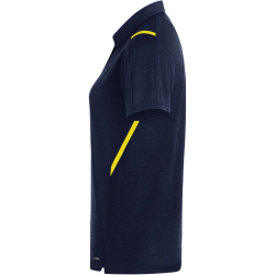 JAKO Challenge Poloshirt Damen marine meliert/neongelb 34